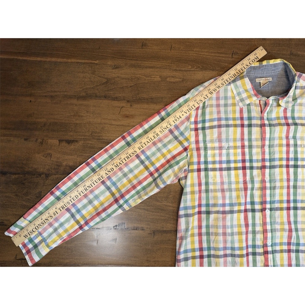 Carbon 2 Cobalt, Long Sleeve, Plaid, Button Up, Size L, - Picture 4 of 5